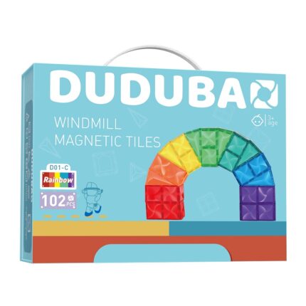 DUDUBAO Magnetic Tiles 102 piese – set de constructie magnetica pentru copii