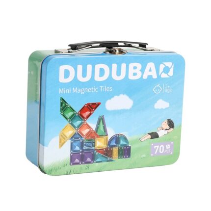 DUDUBAO Mini Magnetic Tiles 70 piese – set de constructie magnetica pentru copii